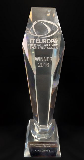 欧洲IT与软件卓越奖年度存储和信息管理解决方案，奖杯